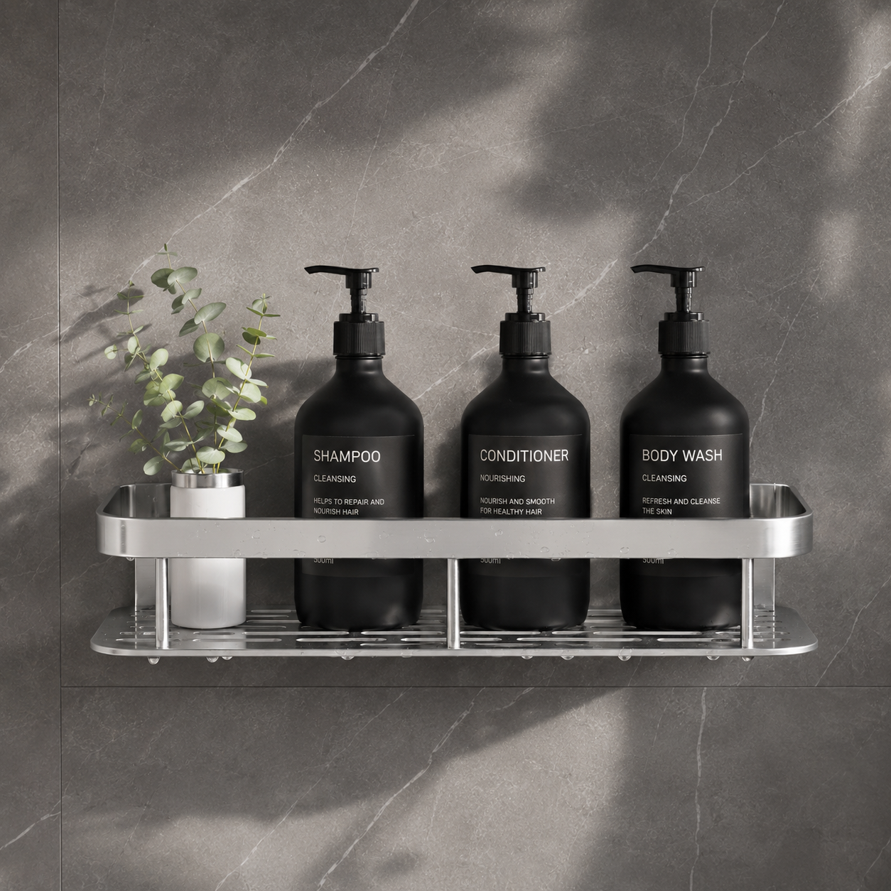 Serenity Series Aluminum Shower Shelves